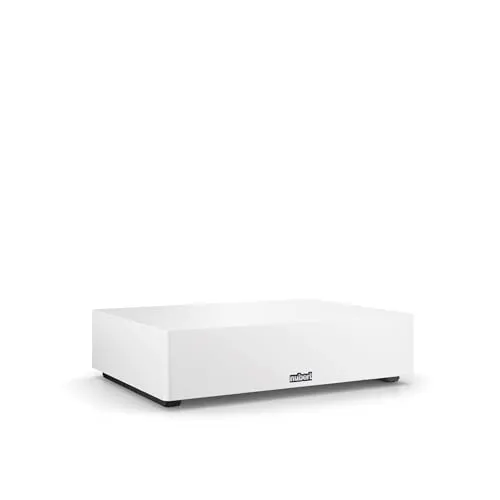 Nubert nuSub XW-800 Slim | Weißer Wireless-Subwoofer - Subwoofer für beeindruckenden Bass & Effekte, ideal für Wohnzimmer. Mit integriertem Funkmodul und X-Room Calibration für optimalen Klang in jedem Raum.