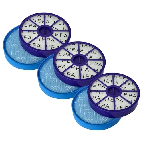 vhbw 3X Vormotor-Filter, 3X HEPA-Nachmotor-Filter kompatibel mit Dyson DC20, DC21, DC19, DC29 Staubsauger