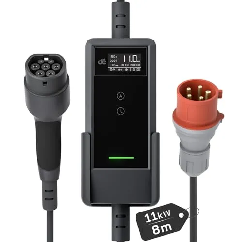 dé Mobile Wallbox 11kW mit 8m Ladekabel für Elektrofahrzeuge