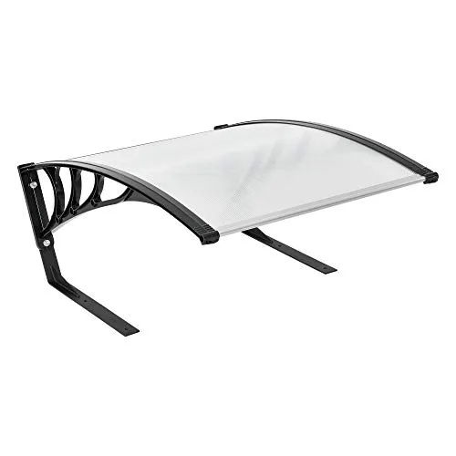 casa.pro Garage für Mähroboter 'Monza' 78x103x46cm - Mähroboterzubehör zum Schutz vor Regen, Hagel und UV-Strahlen. Stabile Überdachung mit Metallständer und kontrolliertem Regenwasserablauf.