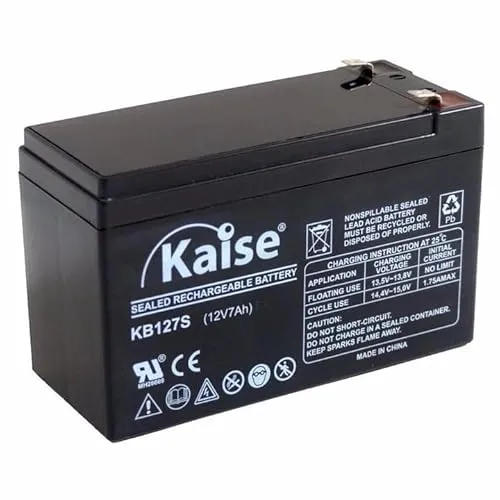 Kaise Technologies AGM VRLA Bleiakku 12 V - 7 Ah/Modell KB1270 Security