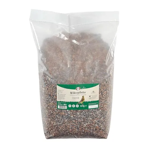 Elles Wildvogelfutter 10kg I Vielfältige & nährstoffreiche Kraftmischung | Für Körner- & Gemischtfresser | Artgerechtes Ganzjahresfutter für Vögel | Ambrosia kontrolliert