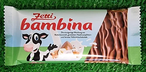 ZETTI BAMBINA SCHOKOLADE - Milch- und Karamellschokolade - Schokoladenbonbons & Pralinen, hochwertige Milch- und Karamellschokolade in Tafel-Form, ideal für Schokoladenliebhaber und als Geschenk.
