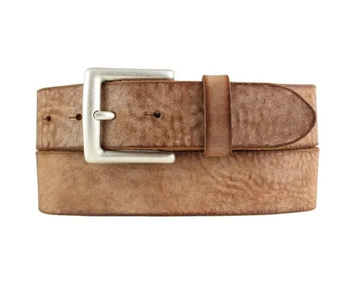BELTINGER Ledergürtel Gürtel aus weichem Vollrindleder Used-Look 4 cm - Ledergürtel für Herr (1-St) weiches Leder, Gürtelschnalle in Altsilber, Vintage