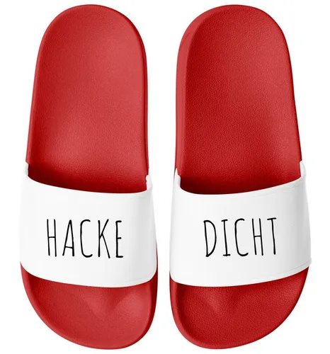 MoonWorks Badeschlappen mit Spruch Alkohol Unisex witzige Party-Schuhe für Badesandale