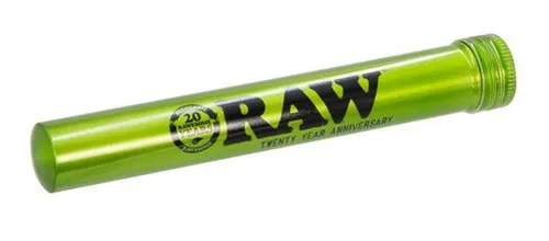 RAW® Aluminium Tube Grün 20 Jahre Edition Zigarettenhülle Aufbewahrung Cone