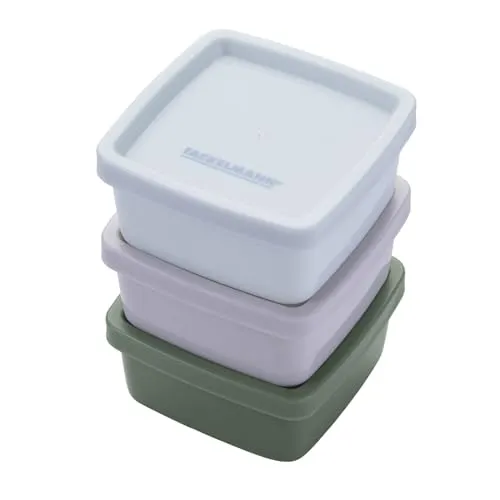 Fackelmann Snacking-Boxen 3er-Set, eckig, gut für Saucen, Dressings und Gewürze, auslaufsicher und spülmaschinenfest