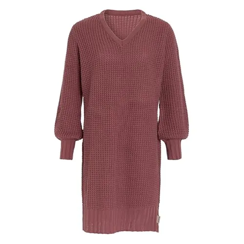 KNIT FACTORY - Robin Strickkleid - Stone Red - 40/42