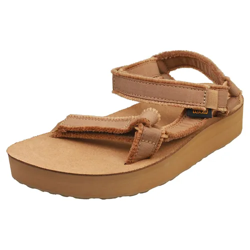 Teva Damen W Midform Universal Canvas Sandale, Tigerauge, 40 EU - Wanderschuhe mit einfachem Klettverschluss für perfekte Passform, EVA-Zwischensohle für Komfort und veganem Tencel für umweltbewussten Style. Ideal für Festivals und den Alltag.