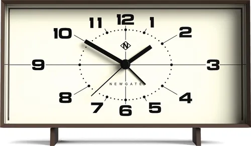 Newgate Wideboy Wecker mit Creme Zifferblatt in Mokkabraun in braun von Newgate