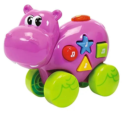 Simba 104011610 - ABC Musiktiere, 2-Fach Sortiert, es Wird nur EIN Artikel geliefert, Musikbox in Tierform, mit Lichtfunktion, 5 Tasten, 40 Sounds, 14cm, ab 12 Monaten geeignet