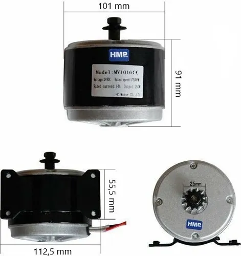 Elektro RC Motor 24V 300W MY1016 E-Scooter