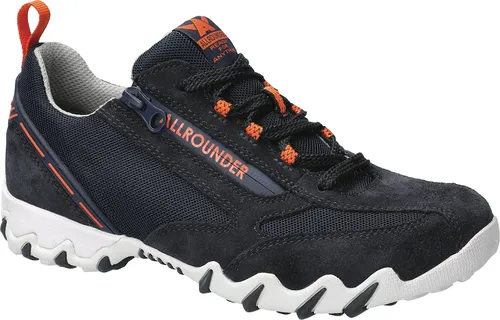 Allrounder Sneaker Größe 38.5 EU Blau - Herren-Sneaker mit Reißverschluss und Schnürsenkeln, ideal für Komfort und Stil, ausgestattet mit Wechselfußbett und aus hochwertigem Veloursleder.