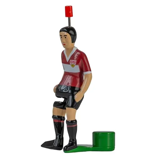 TIPP-KICK Star-Kicker VfB Stuttgart Klassik Edition I Original Spieler für Groß & Klein I Spielspaß mit der Fußball-Figur Spiel I Zubehör I Trikot Rot/Weiß