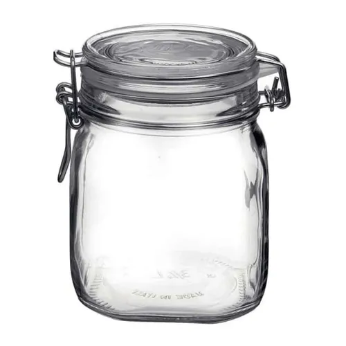 Bormioli Rocco Vorratsglas Fido Set, 6-tlg. 0,75l - Vorratsgläser Set mit 6 luftdicht verschließbaren Gläsern, ideal für die langfristige Vorratshaltung von Lebensmitteln.