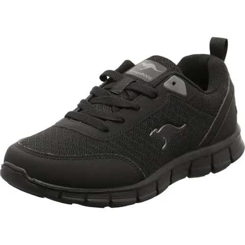 KangaROOS K-RF Bethy Sneaker schwarz 39 EU - Herren-Sportschuhe, knöchelhoher Sneaker aus hochwertigem Textil/Synthetik, mit bequemem 2,5 cm Plateau für optimalen Tragekomfort und sportlichen Look.