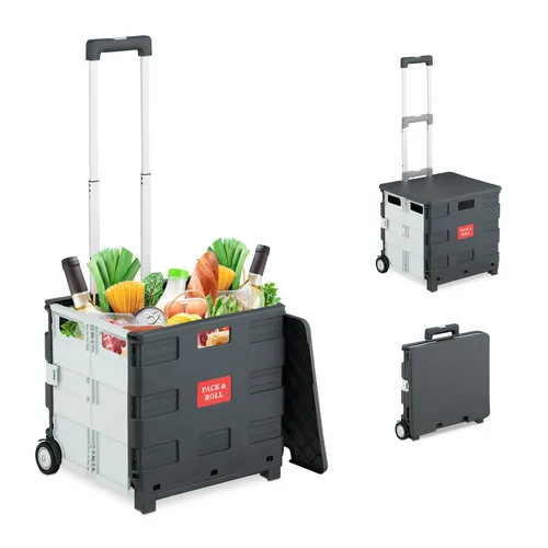 Einkaufstrolley klappbar mit Teleskopgriff