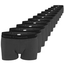 Vincent Creation® Boxershorts (12-St) angenehm stretchiger Baumwollmix grau XL