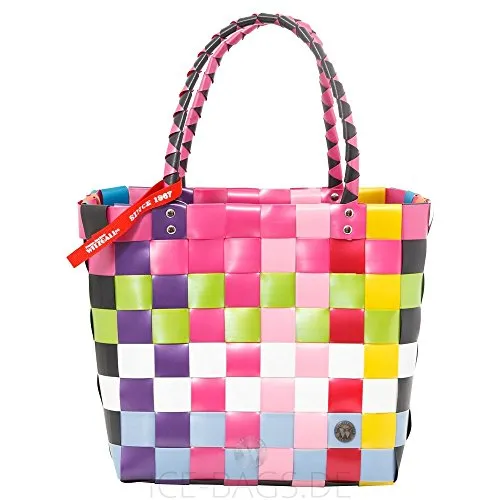 Witzgall ICEBAG Shopper 5009 - Mehrfarbiger Korb für jeden Einkauf - Einkaufskörbe, handgefertigt aus pflegeleichten Kunststoffbändern, robust und leicht. Der Ice-Bag Shopper Modell '5009' bietet eine riesige Farbauswahl und ist ideal für umweltbewusste Einkäufer.