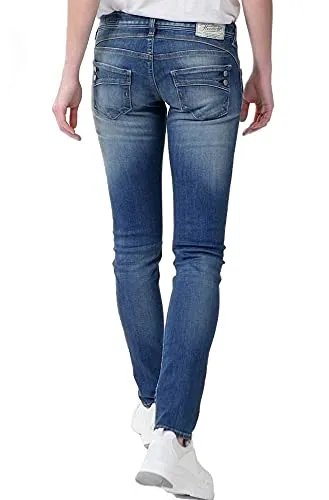 Herrlicher Damen Piper Slim Organic Denim Jeans - Blue Sea L32, W24/L32 - Stylische Piper Slim Organic Denim Jeans aus nachhaltiger Baumwolle, ideal für umweltbewusste Fashionistas.