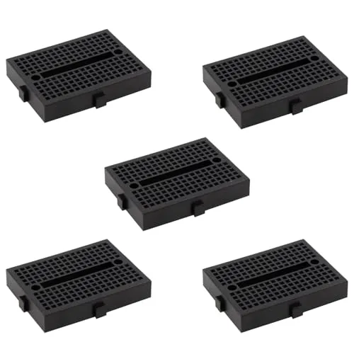 5x Mini Breadboard 170 Steckkontakte Schwarz