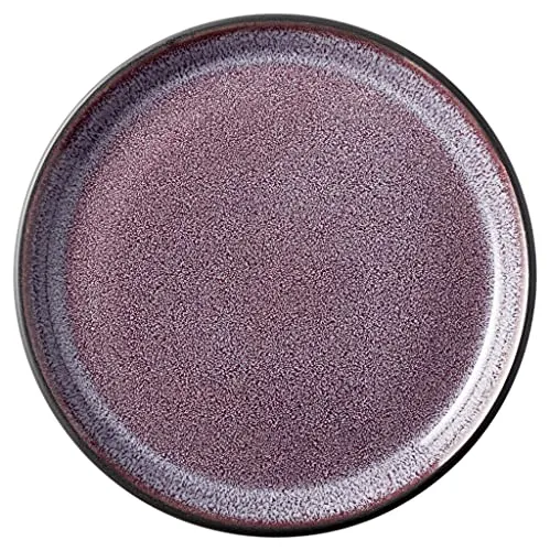 BITZ Gastro Teller, Dessertteller/Kuchenteller aus Steingut, Durchm. 17 cm, Schwarz/Lila