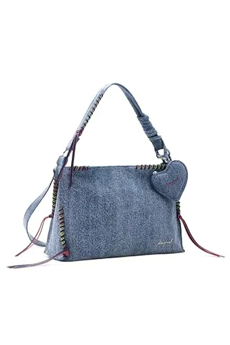 Stilvolle Damen-Tasche in Blau mit Herzportemonnaie von Desigual
