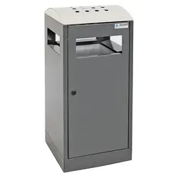 stumpf Abfalltrennung A3-AA, anthrazitgrau/Edelstahl - Haushaltszubehör mit 40 Liter Fassungsvermögen, ideal für Außenaufstellung. Inklusive verzinktem Innenbehälter und Ascherlade für optimale Abfalltrennung und einfache Entleerung.