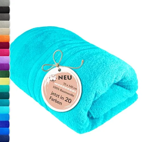 Lashuma Badetuch groß Türkis in blau von Lashuma