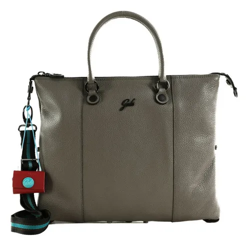 Gabs G3 Plus 5 in 1 Schultertasche Leder 37 cm grau - Funktionsjacken: Vielseitige 5 in 1 Schultertasche aus hochwertigem Leder, ideal für jeden Anlass und stilvoll in Grau.