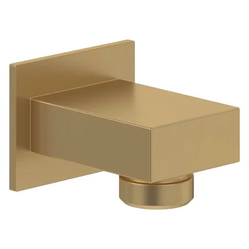 Villeroy & Boch Universal Showers Wandanschlussbogen eckig - Sanitärinstallation mit elegantem brushed gold Finish, ideal für moderne Badezimmergestaltungen. Hochwertige Badarmatur für stilvolle Akzente.