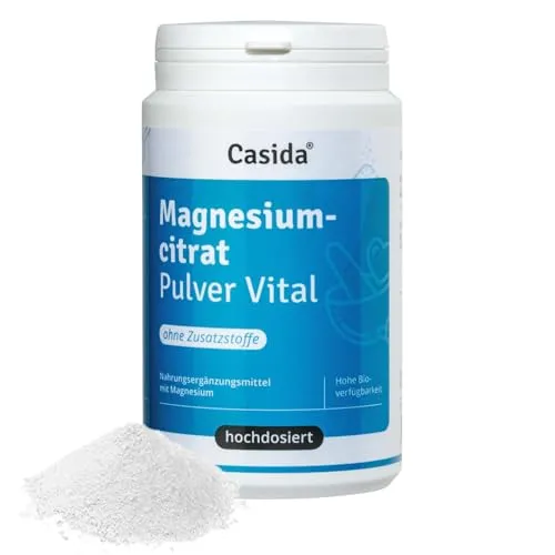 Casida Magnesiumcitrat Pulver Vital - reines Magnesiumcitrat - Magnesium Pulver 200 g - Apothekenqualität
