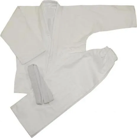 Judoanzug Basic Größe - 170 - Sportbekleidung-Set für Einsteiger und Fortgeschrittene, ideal für Training und Wettkampf. Hergestellt aus 100% Baumwolle mit Knieverstärkung und traditioneller Reiskornwebung.