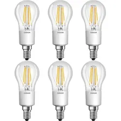 Osram LED SuperStar Classic P Lampe, in Tropfenform mit E14-Sockel, dimmbar, Ersetzt 40 Watt, Filamentstil Klar, Warmweiß