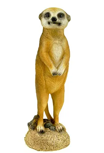 Kremers Schatzkiste Kleines Erdmännchen stehend Figur Gartenfigur 20 cm Meercat Tierfigur