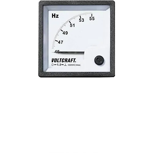 VOLTCRAFT AM-72X72/50HZ Analog-Einbaumessgerät - Spannungsmessgerät für klassischen Schalttafeleinbau, genormte Abmessungen, ideal für Erstbestückung oder als Ersatzteil.