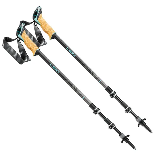 Leki Cressida AS Trekkingstöcke 90-125 cm - Türkis - Wanderstöcke mit Antishock-Funktion für optimalen Komfort und Stabilität auf jedem Terrain.
