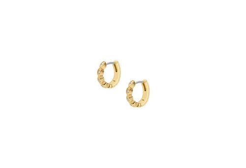Fossil Damen Ohrringe aus goldfarbenem Edelstahl - Elegante Ohrringe aus poliertem Edelstahl mit sicherem Bügelverschluss, perfekt für jeden Anlass und ein stilvolles Accessoire für Damen.