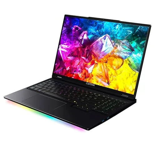CAPTIVA Highend Gaming R92-249 Notebook - Gaming Laptop mit 16 Zoll WQXGA Display, AMD Ryzen 9 9955HX und 1 TB SSD für blitzschnelle Performance und flüssiges Gameplay.