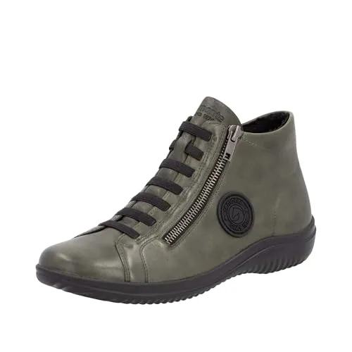 Remonte Damen D1E70 Stiefeletten - Komfortable Wanderstiefel in Grün, 40 EU - Wanderschuhe aus echtem Leder mit Komfortweite und Lite n Soft Technologie für angenehmes Tragegefühl bei jedem Schritt.