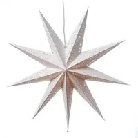 Marelida Papierstern Sara Weihnachtsstern Faltstern Leuchtstern D  69cm Inkl Kabel Weiß
