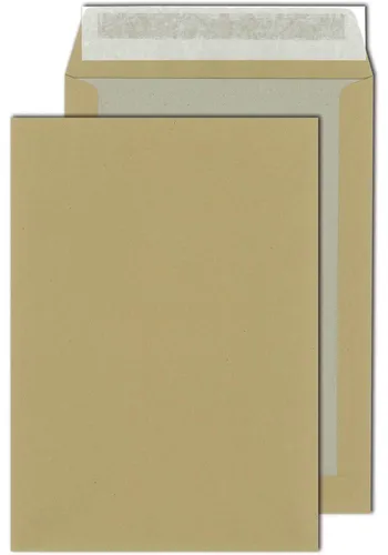Versandtaschen mit Papprückwand DIN B4 braun Haftklebend Karton Rückwand 100