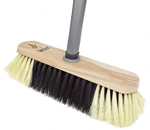 Peggy Perfect Besen mit Stiel Holz Kunsthaar robuster Holzkörper
