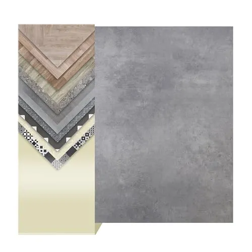 Primaflor PVC Bodenbelag Meterware TURVO - Stein Kanada, 2,00m x 0,50m, Vinyl-Boden in Betonoptik für Küche, Wohn- und Badezimmer, Hochwertige Auslegware, Anti-Rutsch Oberfläche