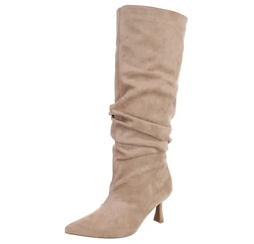 Ital Design Damenschuhe Stiefel DES8101S – Klassische Textilstiefel in Hellbraun, Gr. 36 - Elegante Ital Design Damenschuhe Stiefel im klassischen Stil, aus hochwertigem Textil gefertigt. Ideal für stilvolle Outfits und den täglichen Gebrauch.