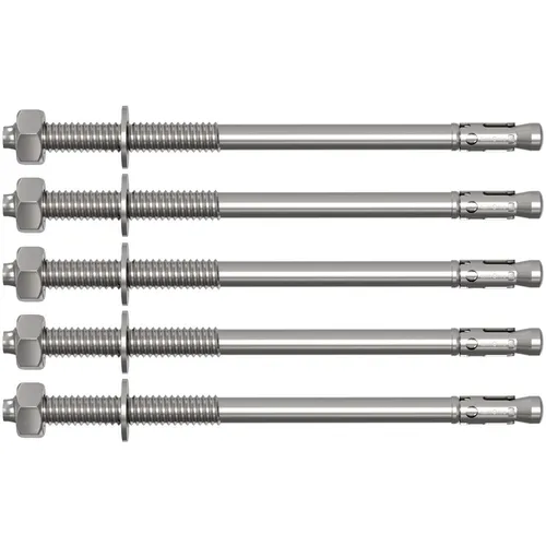 5x M8x150mm Schwerlastanker Verzinkt Keilanker Schwerlastdübel Bolzenanker Blitz