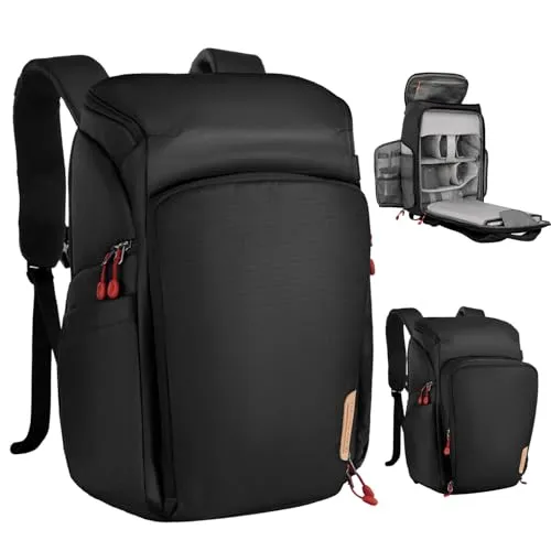 K&F CONCEPT Kamerarucksack, Fotorucksack für Fotografen, Kamerarucksack mit 15.6 Zoll-Laptopfach, kompatibel für Canon/Nikon/Sony/DJI Mavic Drone (Alpha Rucksack 25L)