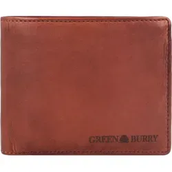 Greenburry Vintage Washed Geldbörse Leder 13 cm - Hochwertige Portemonnaie aus echtem Rindsleder mit klassischem Design, viel Platz für Kreditkarten und Bargeld sowie drei speziellen Ausweisfächern.