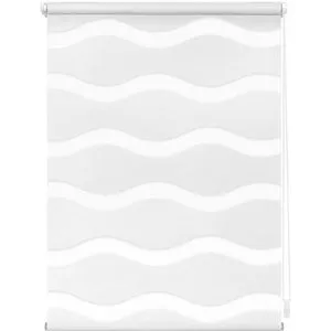 Lichtblick Rollo Welle, Klemmfix, 80 x 220cm - Doppelrollo in Weiß - Seitenzug- & Springrollos, modernes Wellendesign mit stufenloser Höhenverstellung und einfacher Klemmfix-Montage ohne Bohren für stilvolles Lichtmanagement.