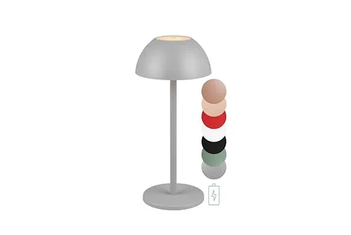 lightling LED Tischlampe Robert - Akkuleuchte in Ultimate Grau - Moderne Tischlampe für Outdoor, IP54, 4-fach Touch und USB-C Anschluss. Ideal für stimmungsvolle Beleuchtung auf Gartentischen oder Terrassen.